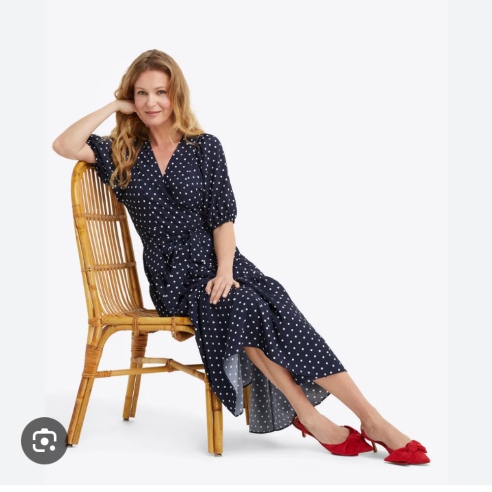 Draper James polka dot wrap dress
